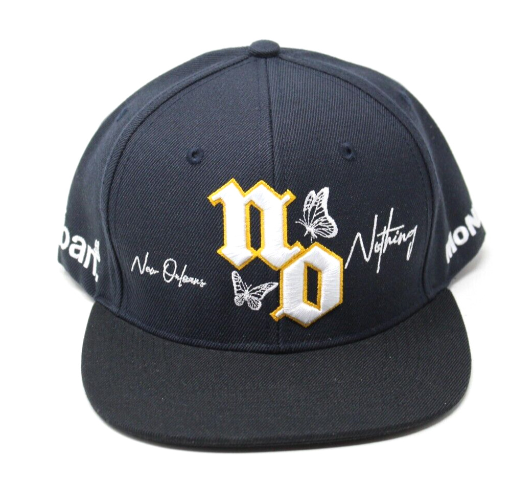 Brand About Nothing BAN "New Orleans" Snap Back Flat Bill -Navy/Black
